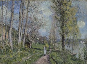 セーヌ河岸、1880-81年頃 作： Alfred Sisley