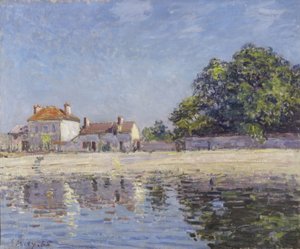 Bord du Loing、Saint-Mammes（Saint-MammesのThe River Loing）、1885 作： Alfred Sisley