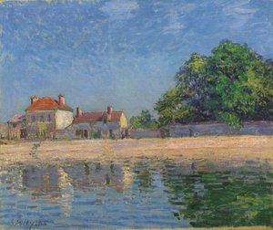 サンマム、1885年の銀行 作： Alfred Sisley