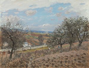 ブージヴァル、1876 作： Alfred Sisley