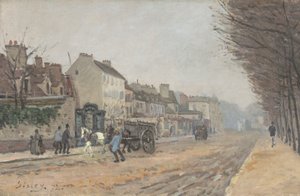 1872年、アルジャントゥイユのブルバールエロース 作： Alfred Sisley