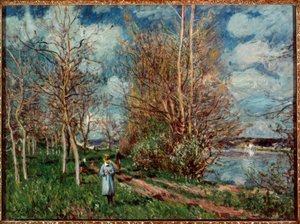 春の小さな草原 作： Alfred Sisley