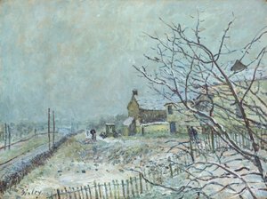 ヴヌー・ナドンの初雪 作： Alfred Sisley