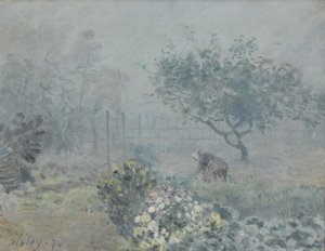 霧、隣人、1874 作： Alfred Sisley