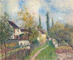 レサブロンの小道。 1883 作： Alfred Sisley