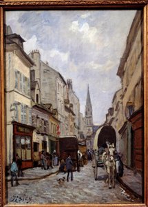 アルジャントゥイユのグラン・リュー。アルフレッド・シスレー（1839-1899）の絵画