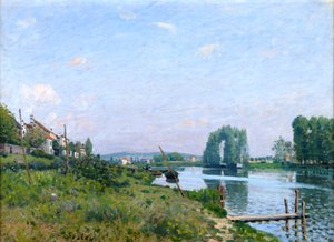 サンドニ島、1872年 作： Alfred Sisley