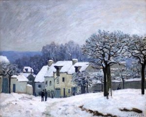 マルリーのシェニル広場 作： Alfred Sisley
