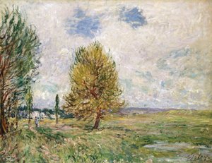 1881年のベヌーナドン平原 作： Alfred Sisley