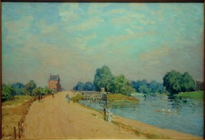 ハンプトンコートロード 作： Alfred Sisley