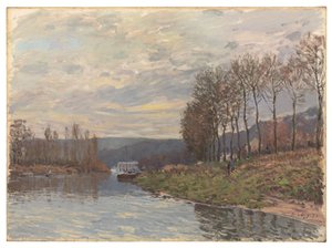 ブージヴァルのセーヌ川 作： Alfred Sisley