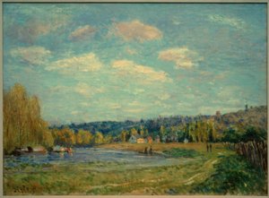 サンクラウドのセーヌ川 作： Alfred Sisley