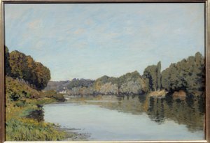 ブージヴァルの海辺アルフレッド・シスレー（1839-1899）の絵画 作： Alfred Sisley