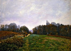 ルーヴシエンヌの風景 作： Alfred Sisley