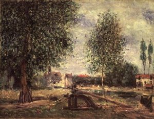 モレ・シュル・ロワンの風景 作： Alfred Sisley
