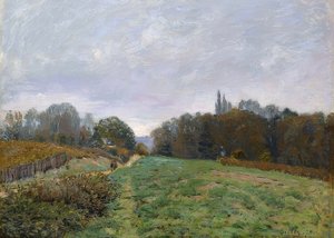 ルーベシエンヌの風景。 1873 作： Alfred Sisley