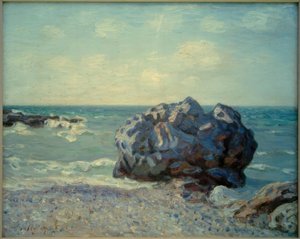 朝のラングランドベイ 作： Alfred Sisley