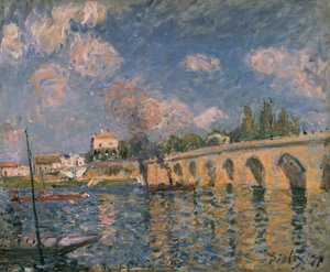 セーブル橋 作： Alfred Sisley