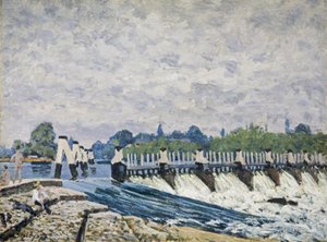 モルジーウィアー、ハンプトンコート 作： Alfred Sisley