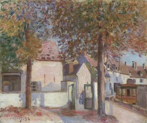 モレ・シュル・ロイング フォス通り」 1892年 作： Alfred Sisley