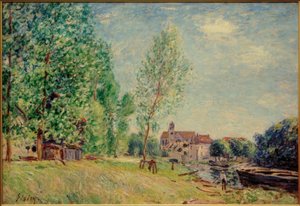 モレ-マトラットの造船所 作： Alfred Sisley