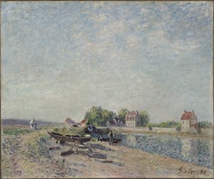 サン・マム、ロワン運河 作： Alfred Sisley