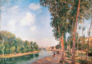 "サン＝マンモス。6月の太陽」 アルフレッド・シスレー（1839-1899）の絵画 作： Alfred Sisley