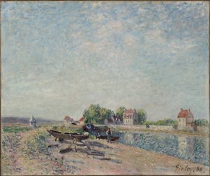 サン・マム、ロワン運河 作： Alfred Sisley