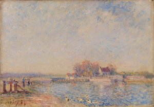 Saint Mammes-Loing Canal (Saint Mammes-Loing Canal) 作： Alfred Sisley