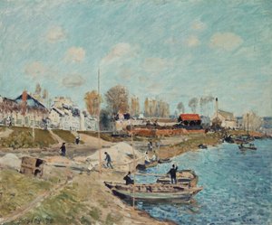岸壁の砂、1875 作： Alfred Sisley