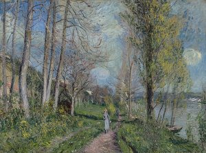 Byのセーヌ銀行。 1880年頃？81 作： Alfred Sisley