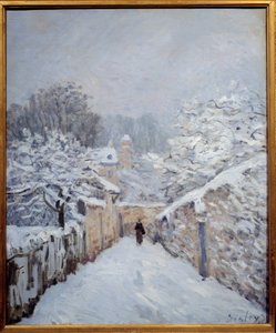 ルーヴシエンヌの雪 作： Alfred Sisley