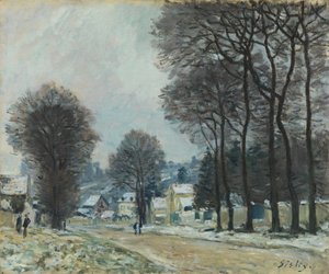 ルーヴェシエンヌの雪、1874年頃
