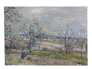 春のベニューナドンで1882年 作： Alfred Sisley