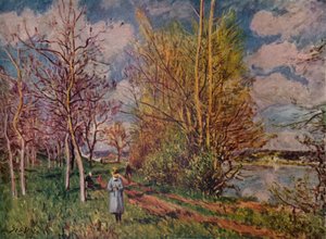 川岸の春、19世紀後半。 1941 作： Alfred Sisley