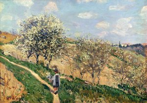 ブージヴァルの春 作： Alfred Sisley