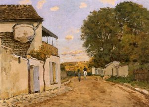 Louveciennesの通り（Rue de la Princesse）、1873年頃（キャンバスに油彩） 作： Alfred Sisley