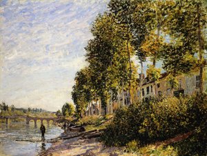 セントマメでの晴れた朝。サン・マメスの朝日、1884 作： Alfred Sisley
