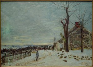 ヴェヌーナドンの雪の時期 作： Alfred Sisley