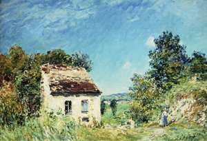 廃屋; La Maison Abandonee、1887 作： Alfred Sisley