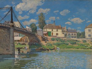 ヴィルヌーヴラガレンヌの橋、1872年。 作： Alfred Sisley