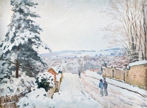 ルーヴシエンヌへのクール・ヴォラン街道、c. 1872年（キャンバスに油彩） 作： Alfred Sisley