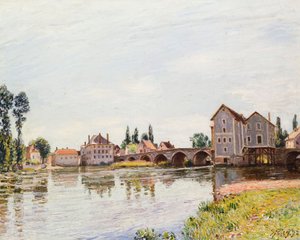 ポンドモレの下のロワン、1892年 作： Alfred Sisley