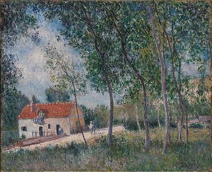 モレからサンマンスへの道、1883-85年 作： Alfred Sisley