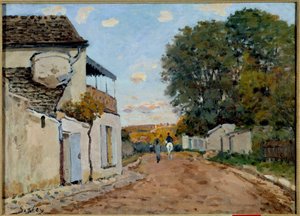 ルーヴシエンヌへの道 アルフレッド・シスレー（1839-1899）の絵画 1872年 個人蔵 作： Alfred Sisley