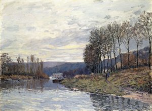ブージヴァルのセーヌ川、1873年 作： Alfred Sisley