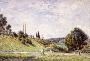 セーヴルの鉄道による斜面、1879年 作： Alfred Sisley
