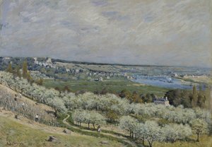 サンジェルマンのテラス、春 作： Alfred Sisley