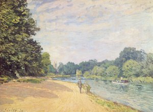テムズ川とハンプトン教会、1874 作： Alfred Sisley