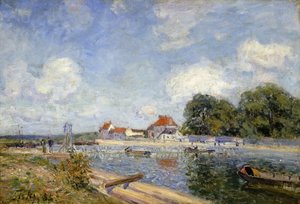 サンマメのロワンの堰; 1885年、サンマムのルバラージュデュロワン 作： Alfred Sisley